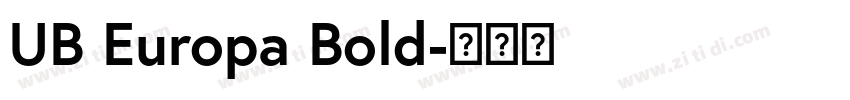 UB Europa Bold字体转换